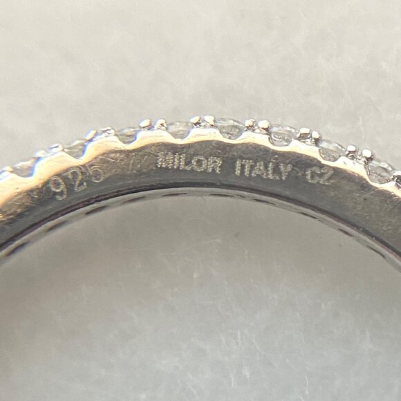 Milor Italian Sterling Silver 925 Cubic Zirconia Triple Infinity Band Ring Set - Picture 16 of 16